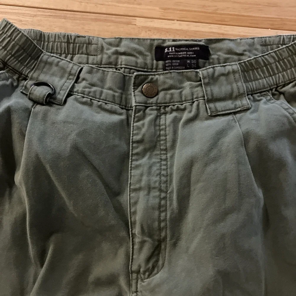 511 Tactical Cargo Pants Mens 30x34 Canvas Straight Fit Outdoor Elastic Waist